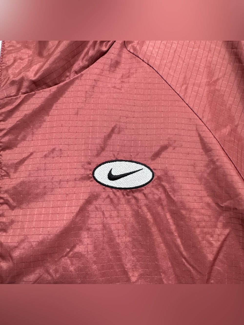 Nike Women Redwood Swoosh Size M Reversible Oversized Sherpa Jacket CI8937 897 - Picture 7 of 13